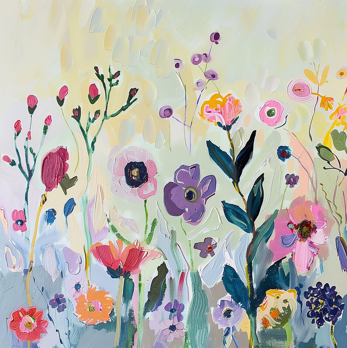 Spring Wildflower Boho Flowers Art Print - Image 2