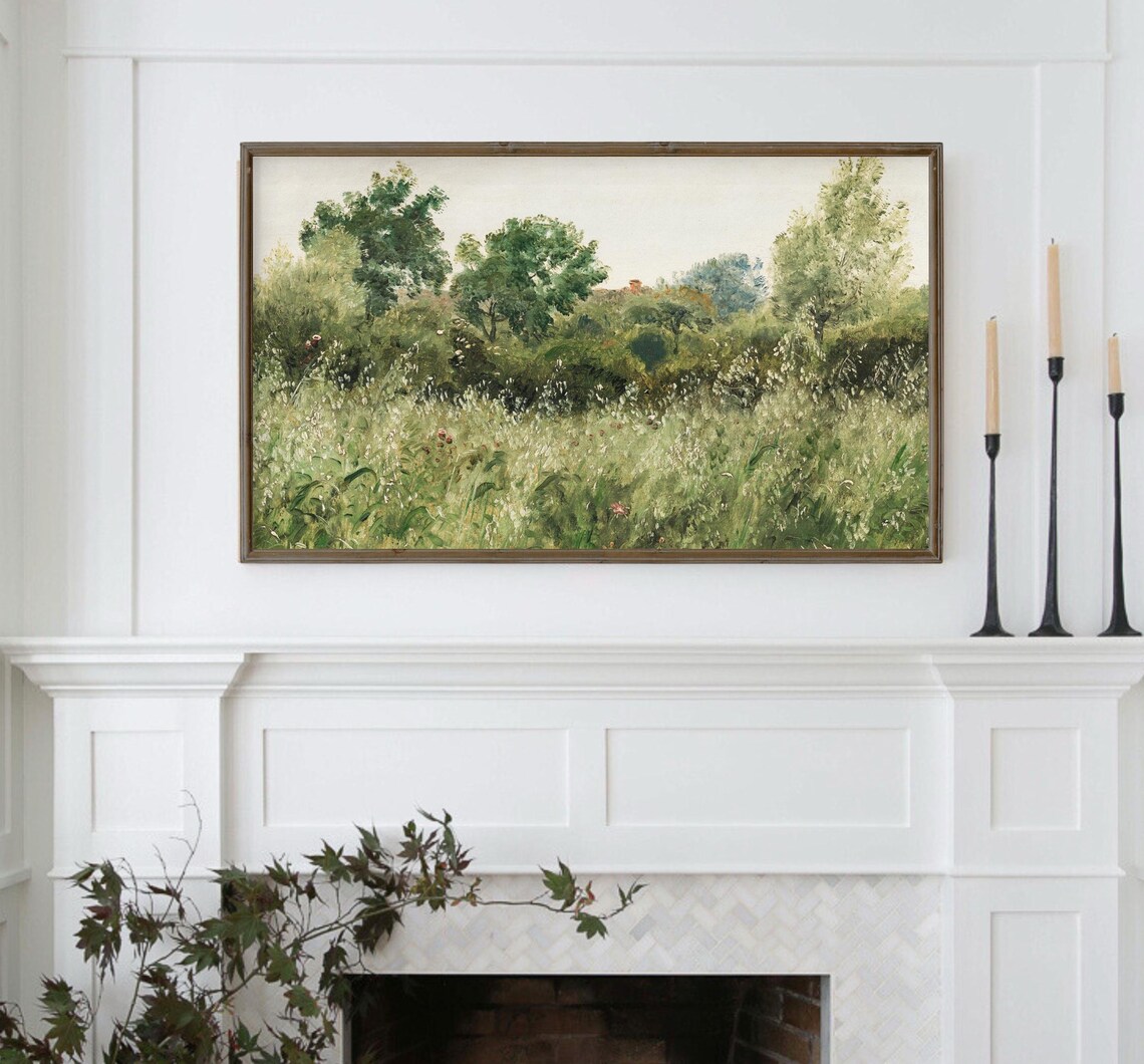 Vintage Spring Landscape, Cottagecore Art Print - Image 3