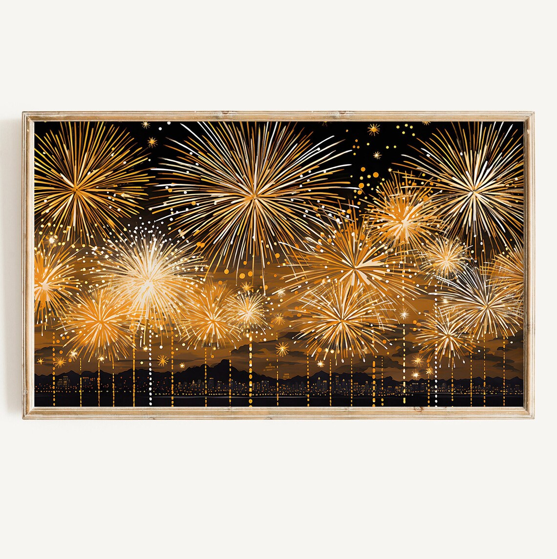 New Year’s Eve or 4th of July Fireworks Art Print