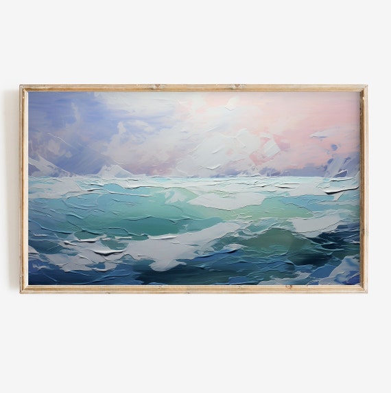 Abstract Ocean Waves Seascape Art Print