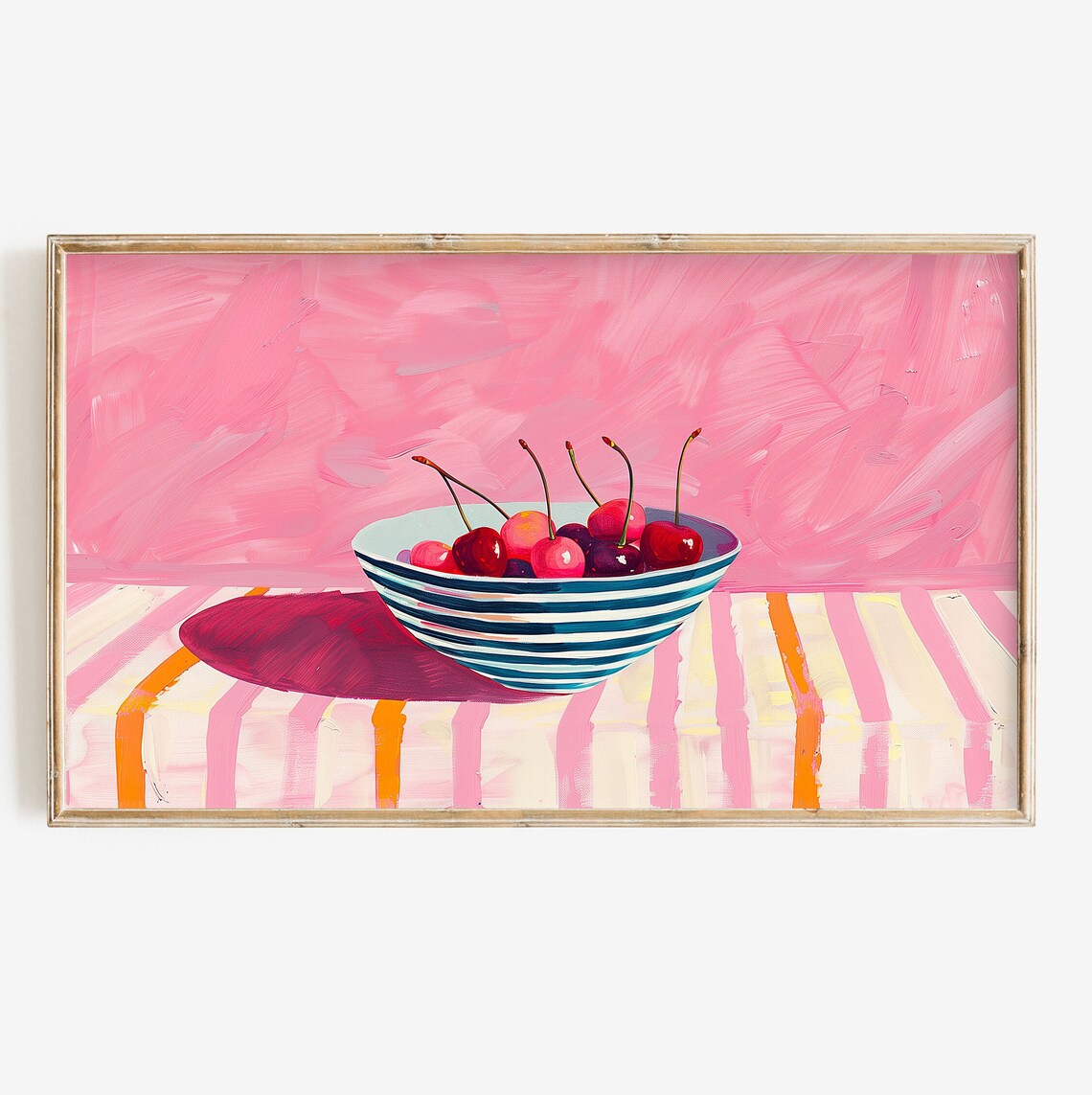 Colorful Cherry Still Life Art Print for TV