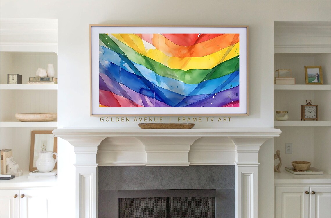 Rainbow Watercolor Pride Month Art Print - Image 3