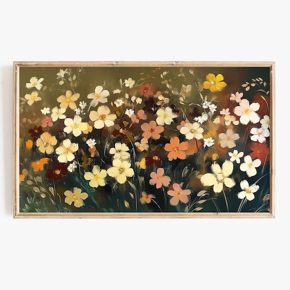 Autumn Wildflowers, Fall Floral TV Art