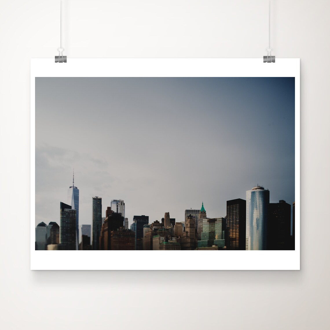 Lower Manhattan Skyline At Dusk New York City Photo Art Poster