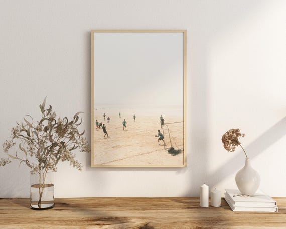 Print Morocco Beach Essaouira Poster Football Wall Decor Historic Charm Art Photographie Foot