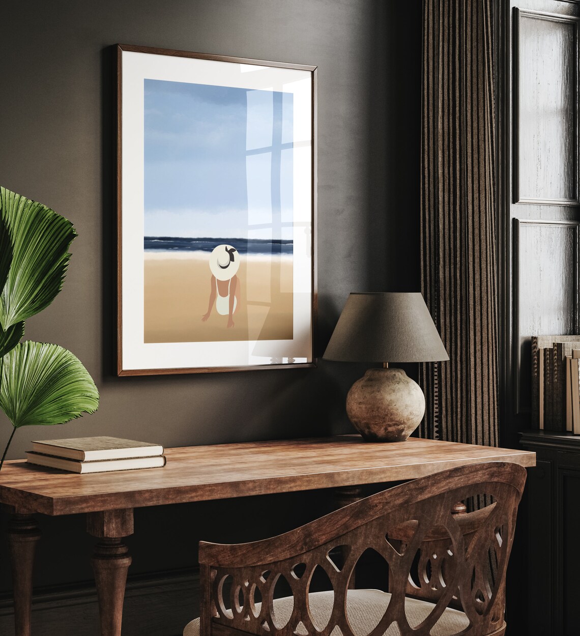 Beach Woman Print, Minimalist Coastal Decor - Image 4
