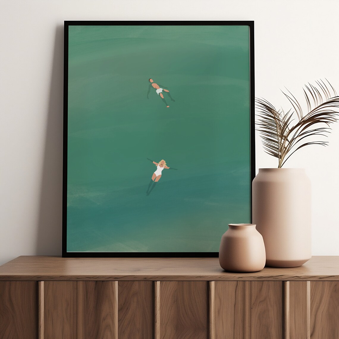 Man And Woman Floating In Pool Summer Poster - Image 4