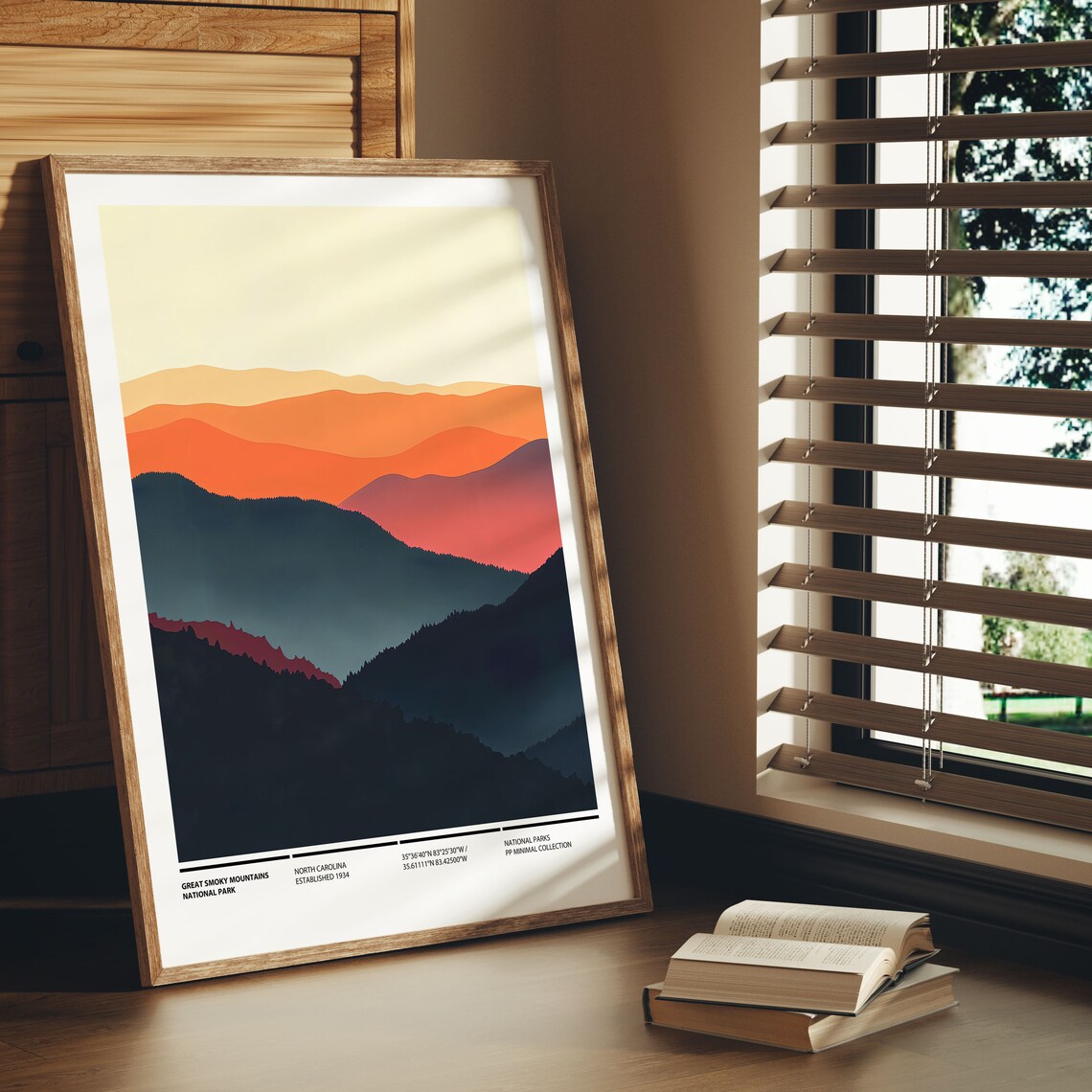 Great Smoky Mountains National Park Layered Sunset Ridges Wall Print - Image 3