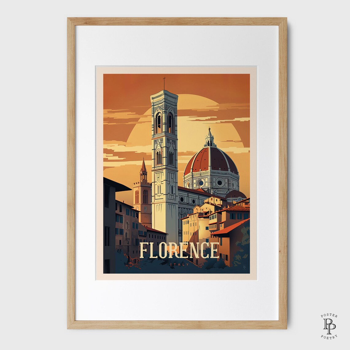 Florence Italy Travel Poster, Europe City Print - Image 4