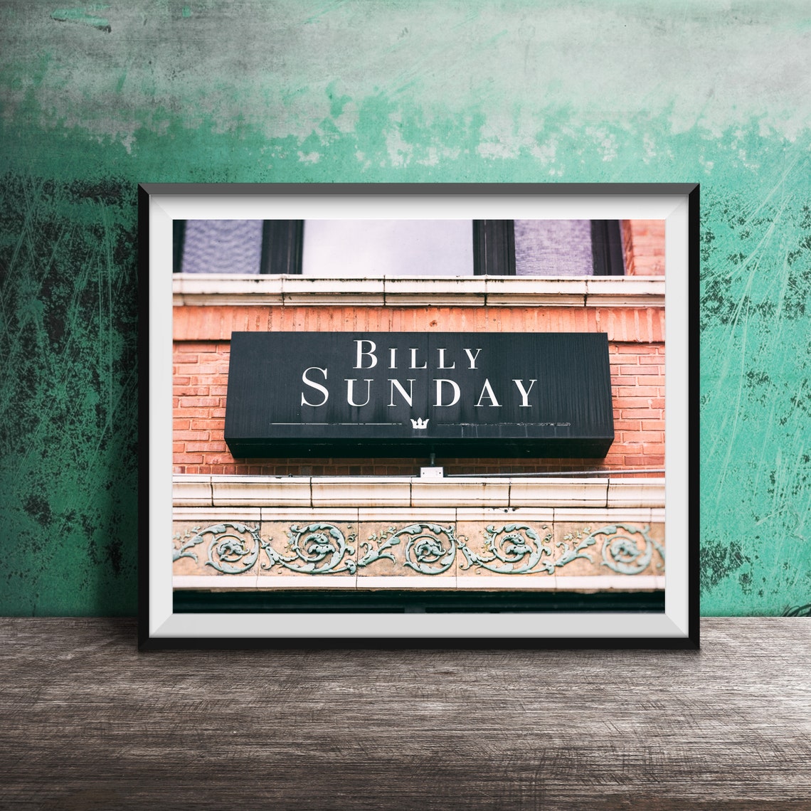 Billy Sunday Chicago Cocktail Bar Blade Sign Photography Poster