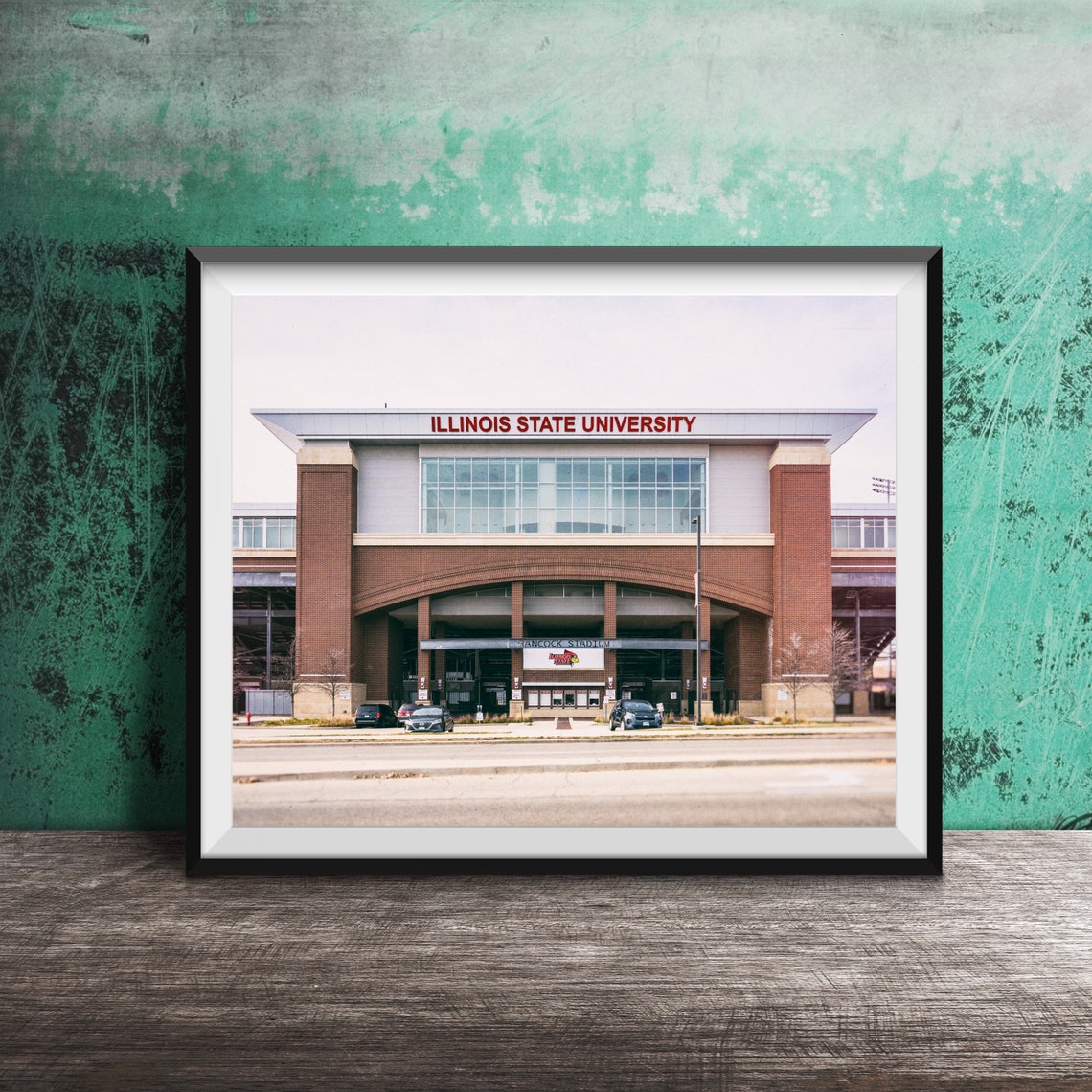 Illinois State University Hancock Stadium Campus Photography Poster