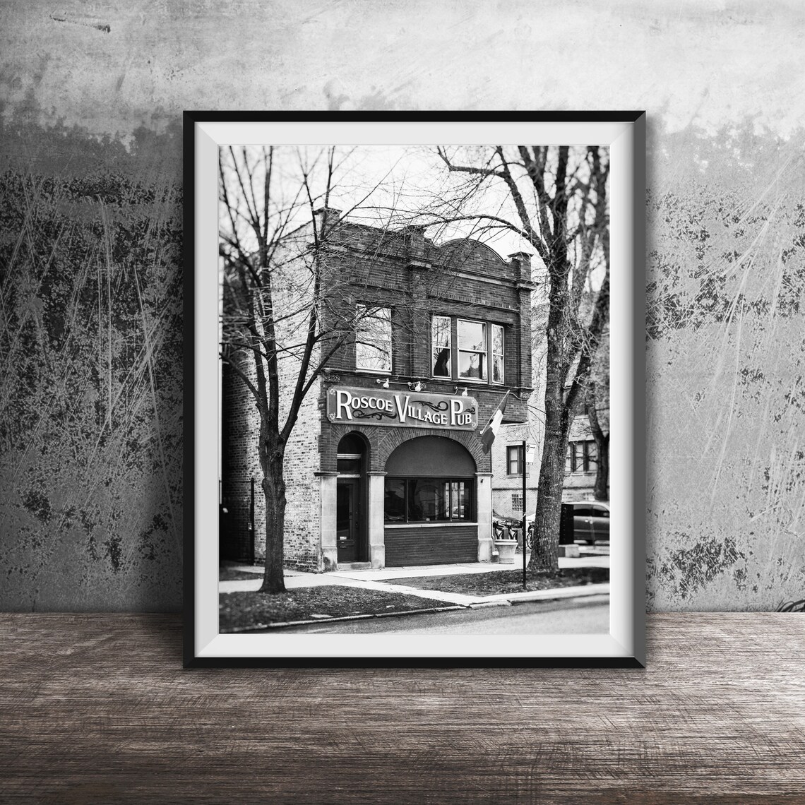 Roscoe Village Pub Chicago Irish Bar Sign Photography Poster - Image 2