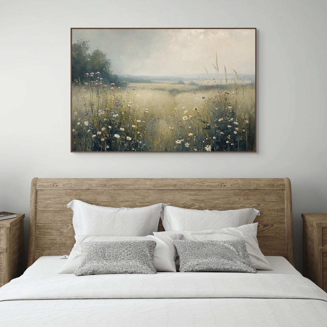 Vintage Wildflower Meadow Daisy Field Soft Pastel Floral Poster - Image 5