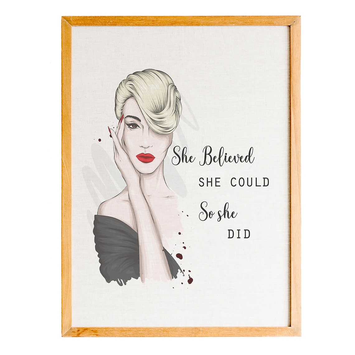 She Believed She Could So She Did Blonde Beauty Motivational Poster