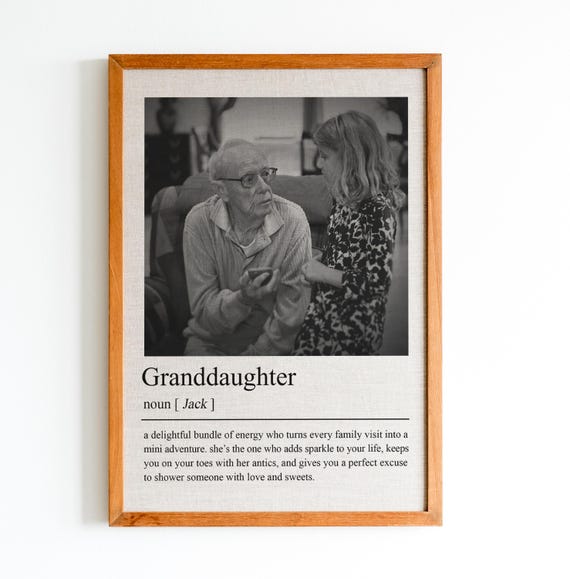 Personalized Granddaughter Definition Print Art Print Gifts Granddaughter Gift Custom Photos Gift Quote Print Birthday