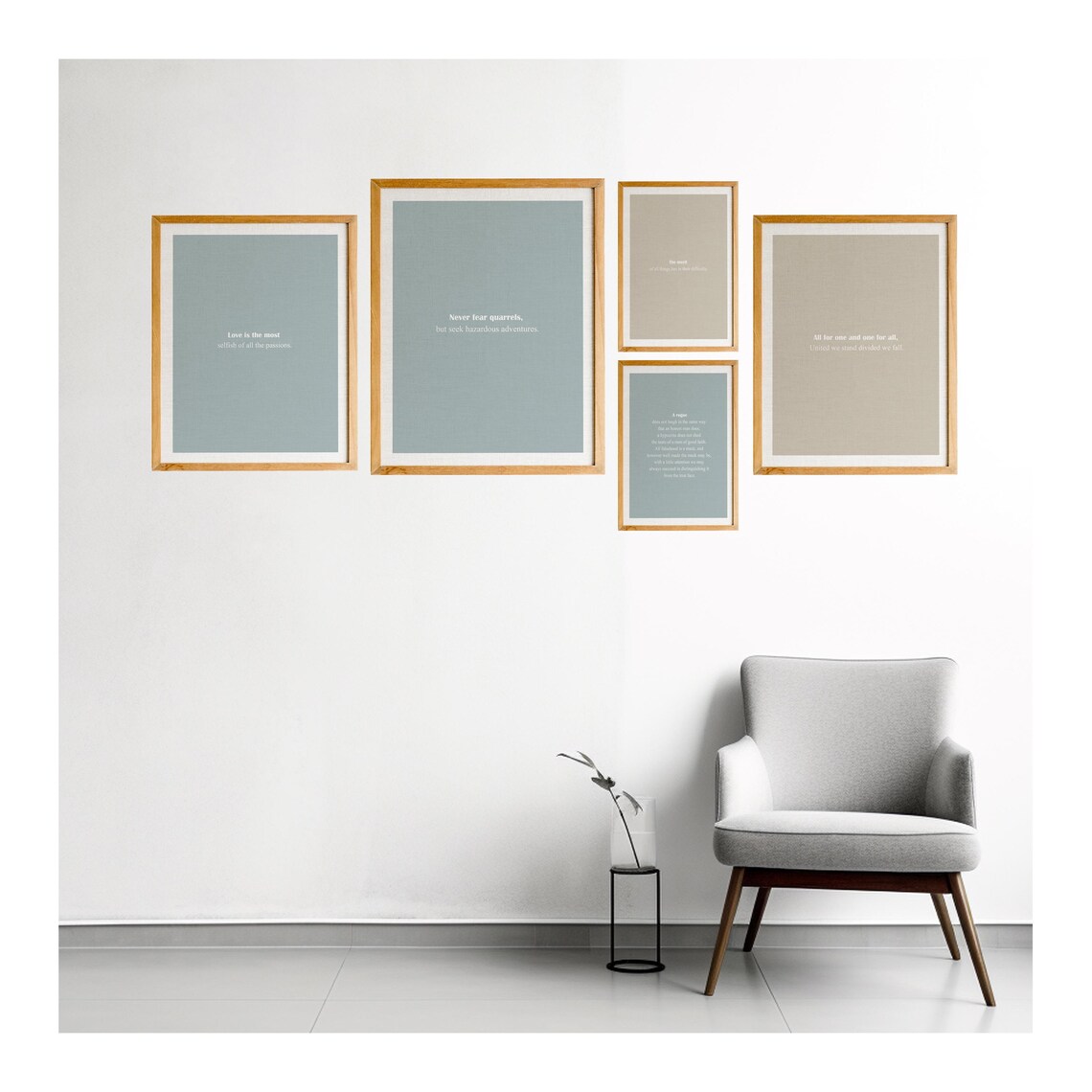 Three Musketeers Adventure Quote Minimalist Sage Linen Book Poster - Image 4