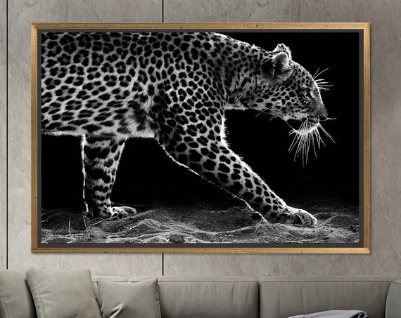 Leopard Glass Art Print, Farmhouse Wall Art