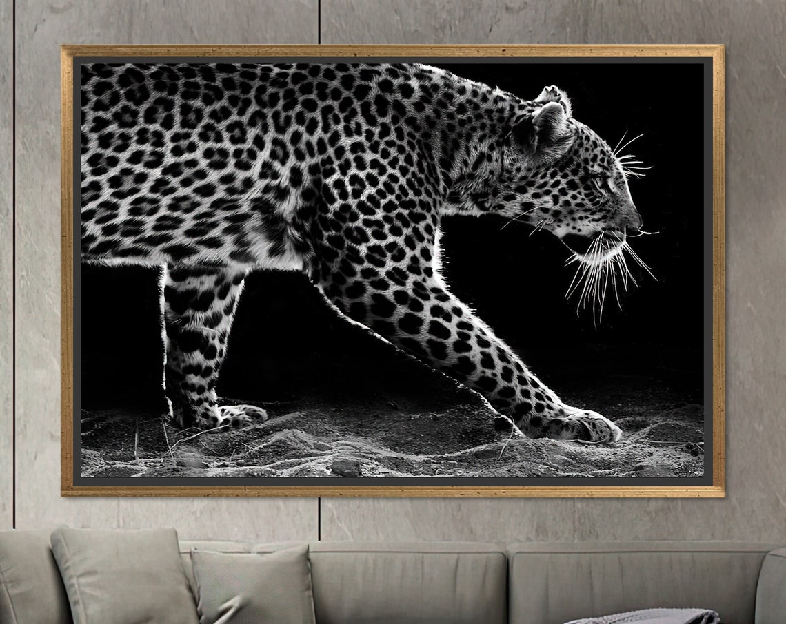 Leopard Glass Art Print, Farmhouse Wall Art