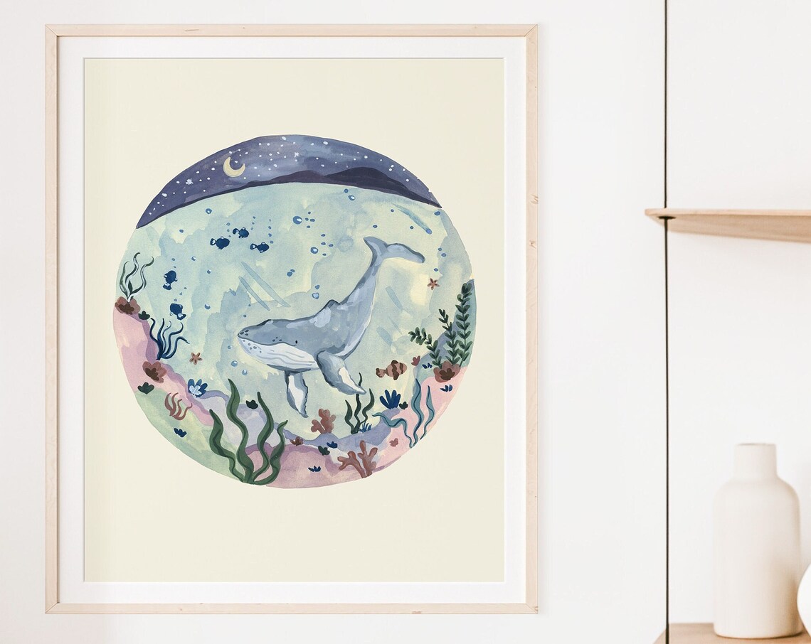 Good Night Moon Ocean Nursery Wall Art Print - Image 4