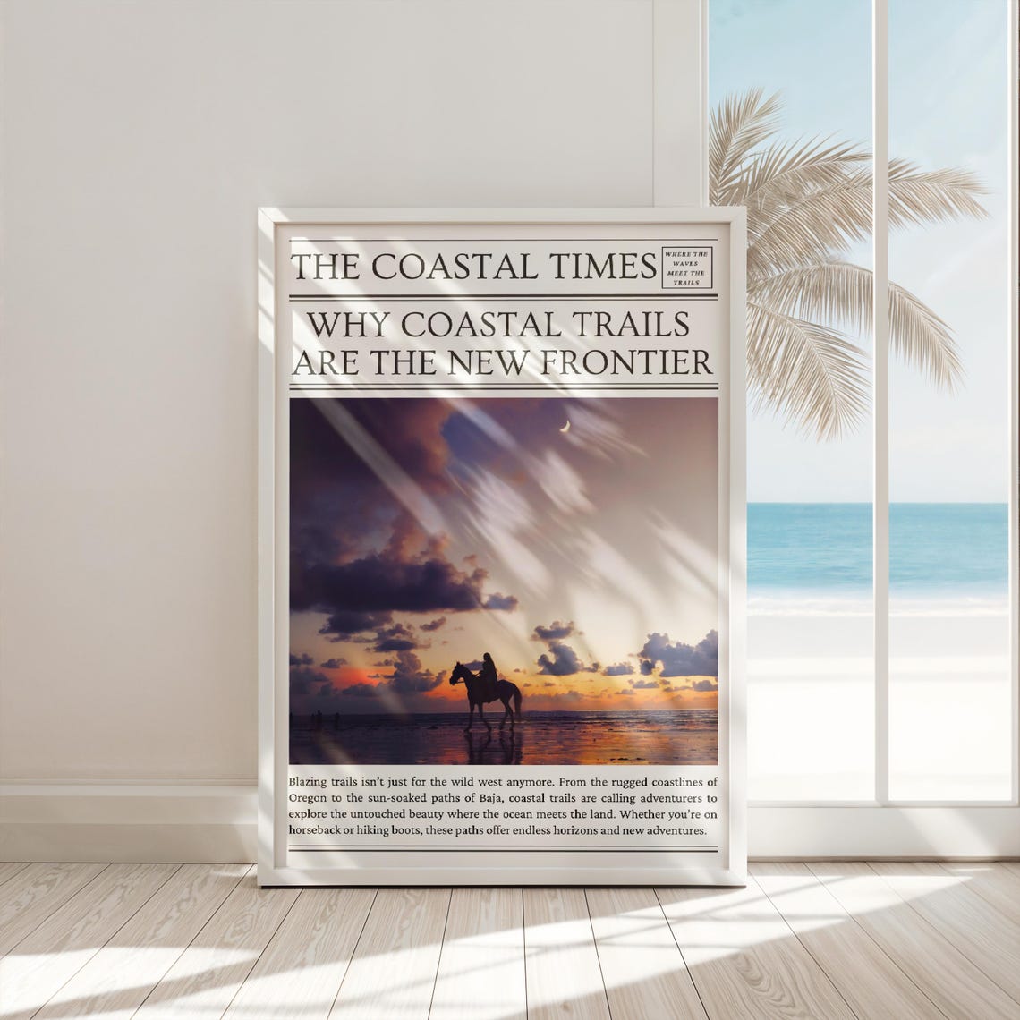 Coastal Times Why Coastal Trails Are the New Frontier Horseback Poster - Image 2
