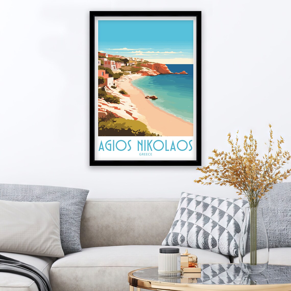 Agios Nikolaos Travel Poster, Greece Wall Decor - Image 3