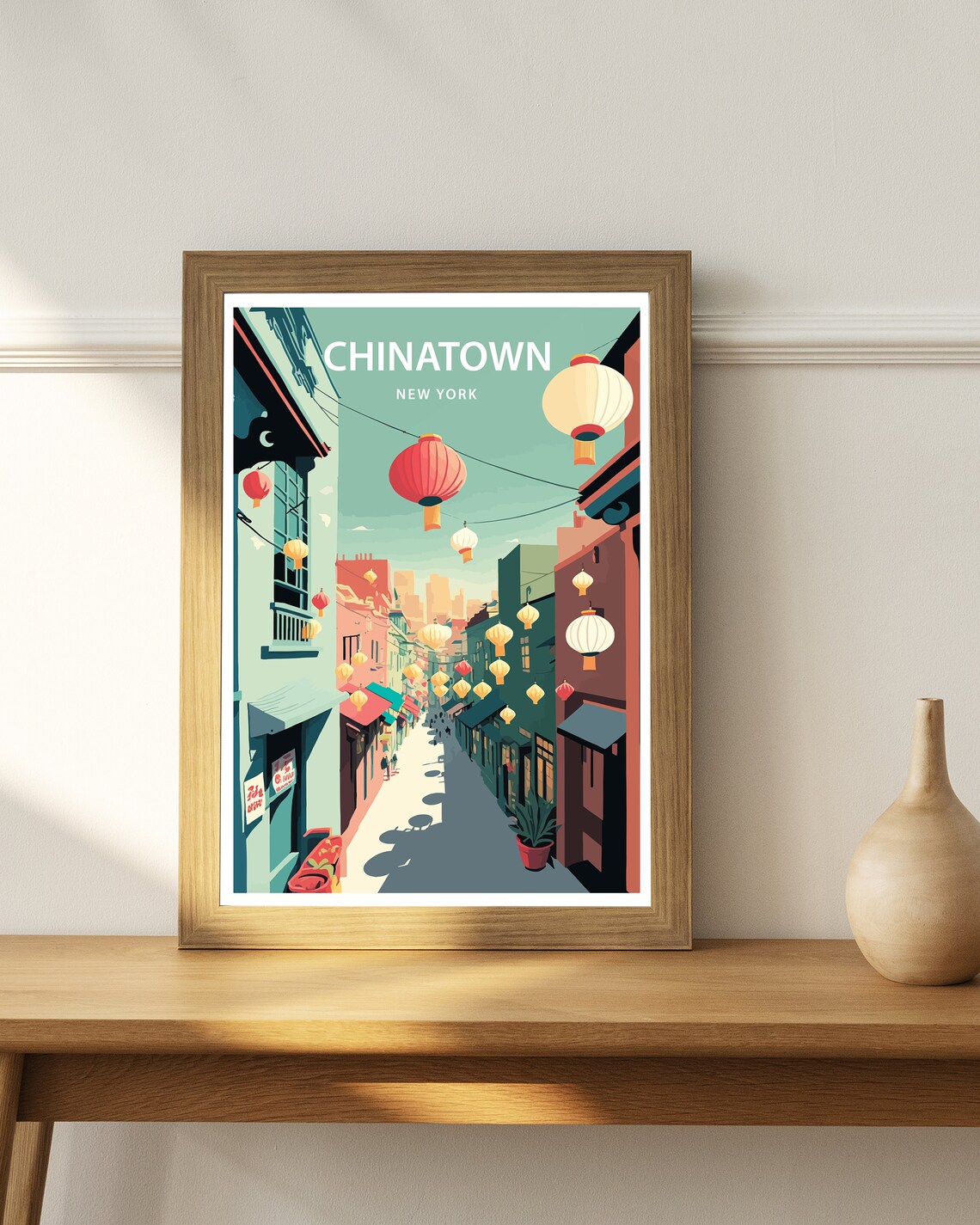 Chinatown New York Travel Poster, New York City - Image 3