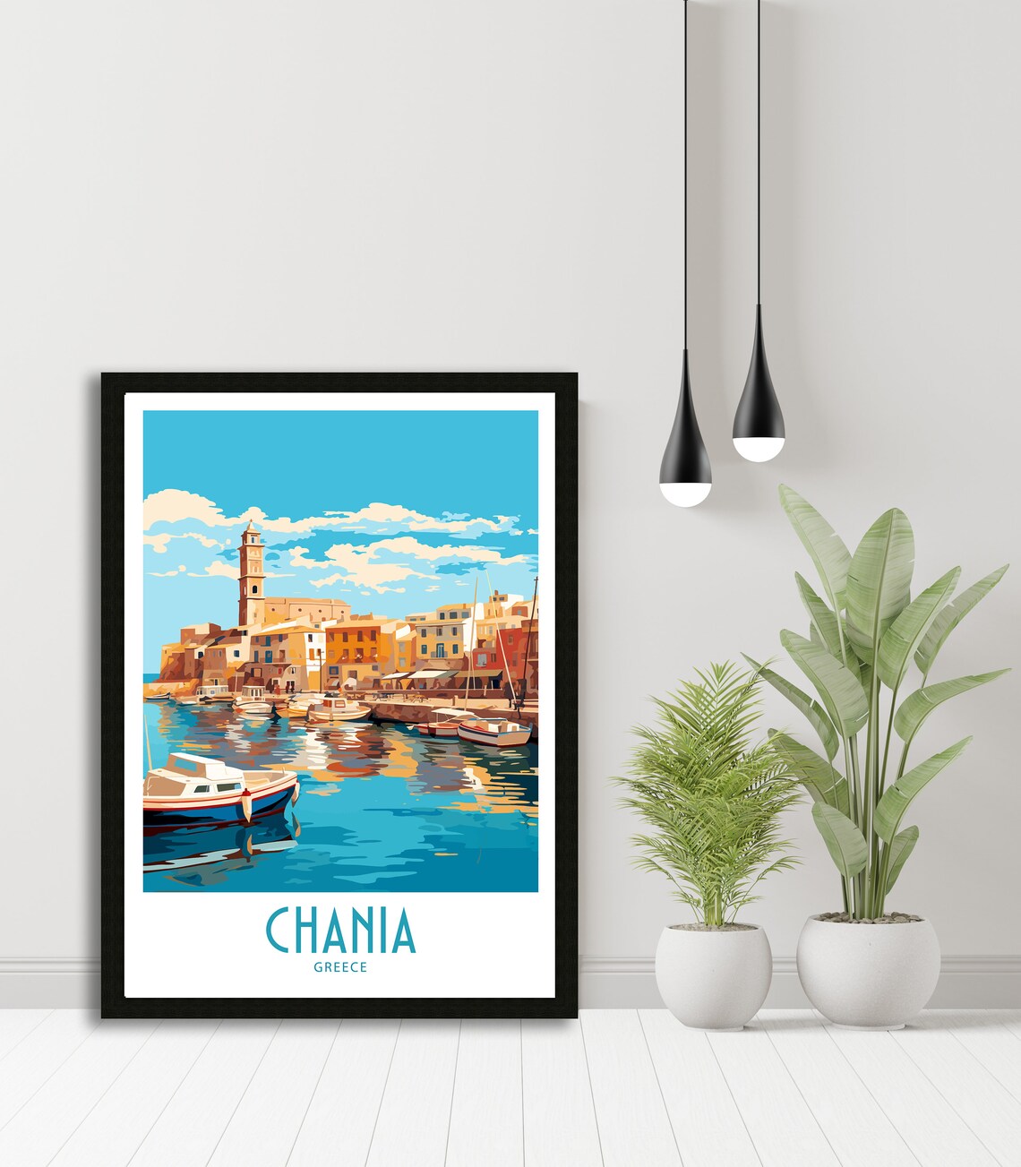 Chania Greece Travel Poster, Home Decor Art Print - Image 5