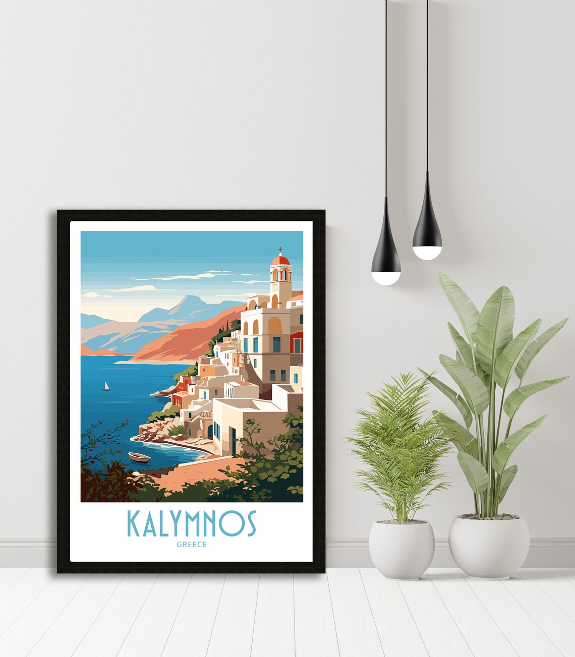 Kalymnos Travel Poster, Greece Home Decor - Image 5
