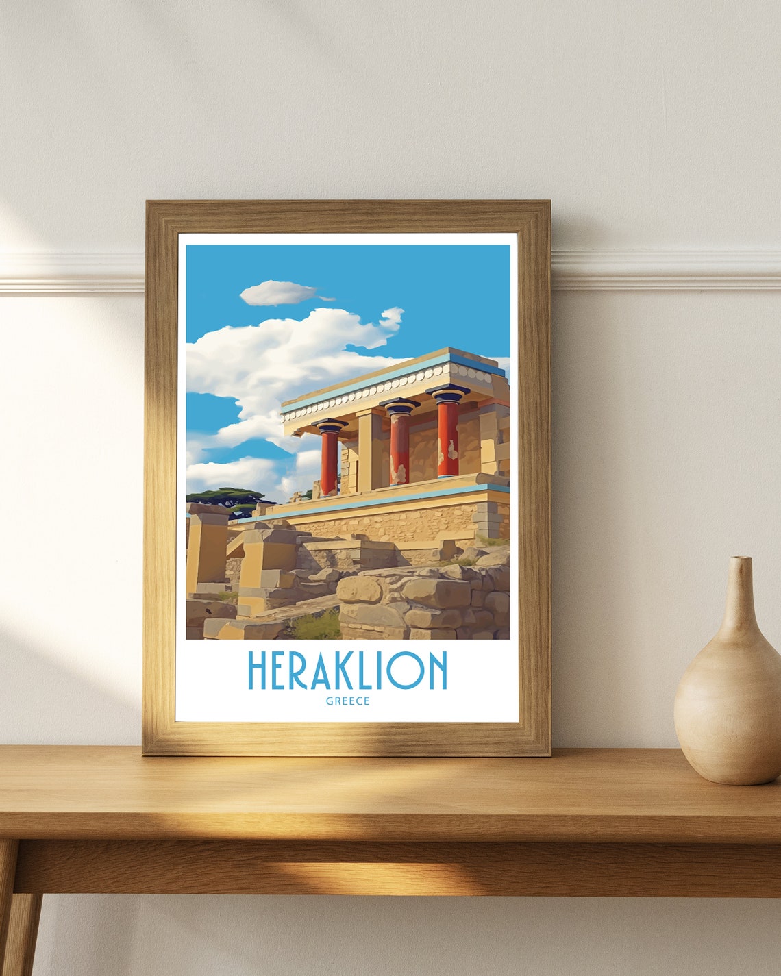 Heraklion Crete Palace of Knossos Ancient Ruins Travel Poster - Image 4