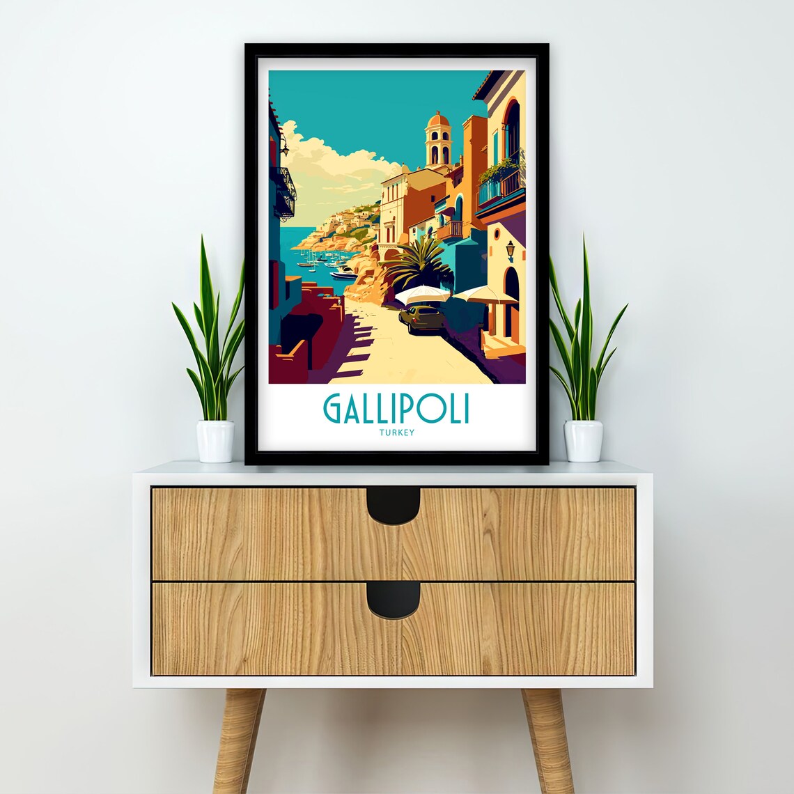 Gallipoli Travel Print Wall Art Gallipoli Turkey Travel Poster Gift Gallipoli Turkey Scenery Art Gallipoli Turkey Gift Wall Art Gallipoli - Image 2