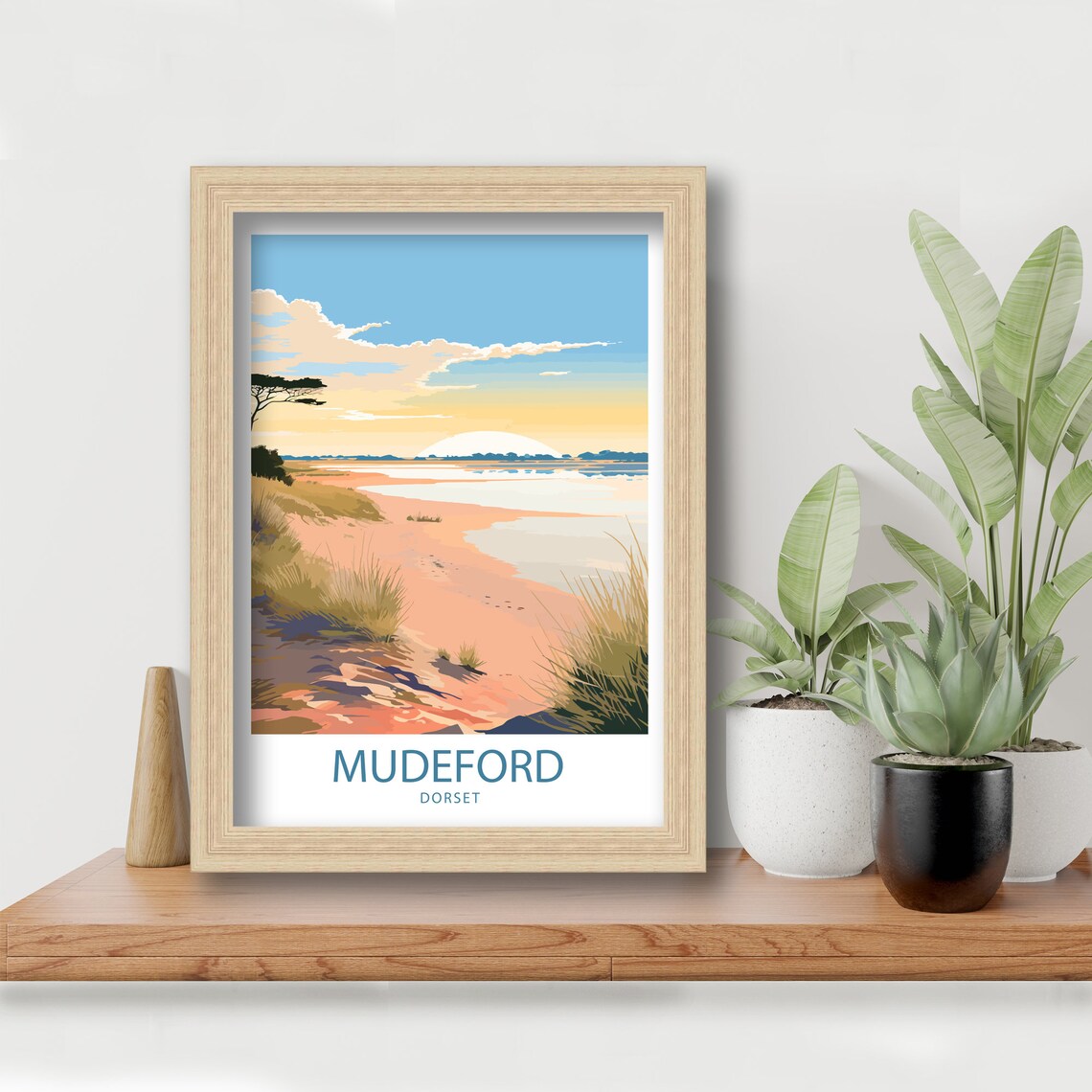 Mudeford Travel Poster, Coastal Town Decor - Image 5