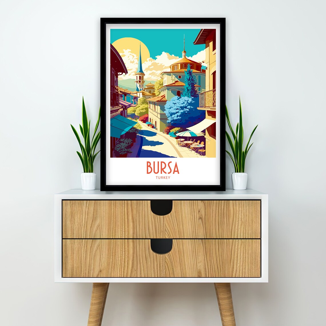 Bursa Turkey Travel Poster, Europe Wall Art Print - Image 2