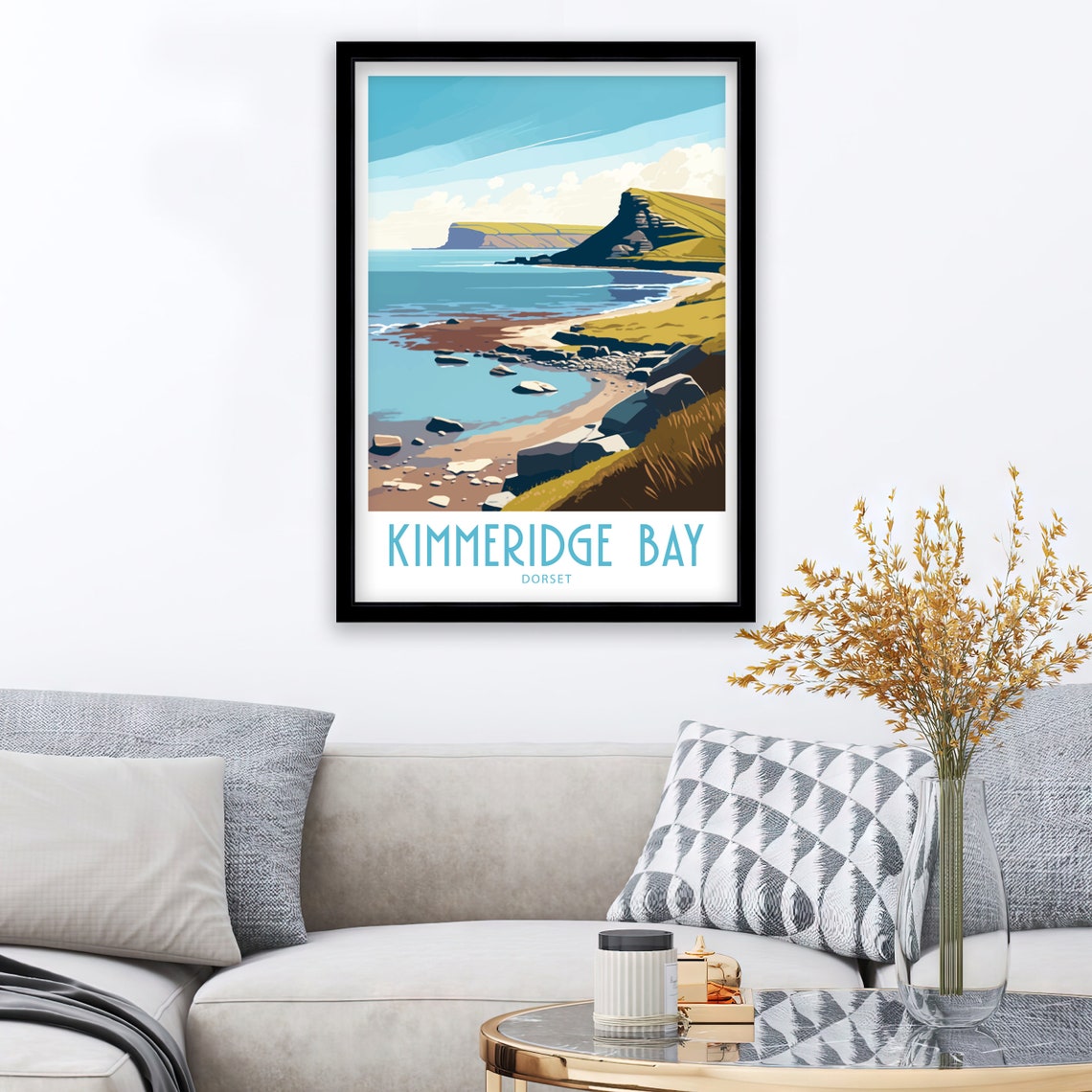 Kimmeridge Bay Dorset Rocky Shoreline Tide Vintage Travel Poster - Image 4