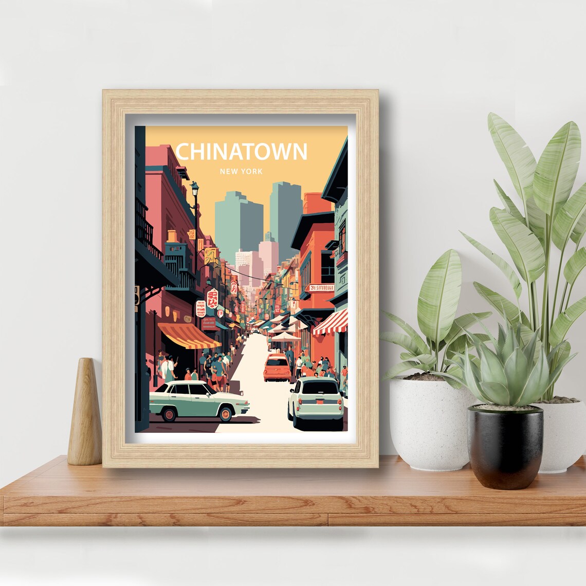 Chinatown New York Travel Poster, Wall Art Print - Image 5