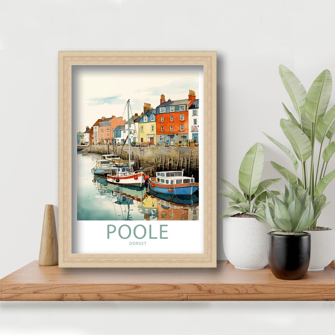 Poole Quay Travel Poster, Dorset Wall Art Print - Image 5