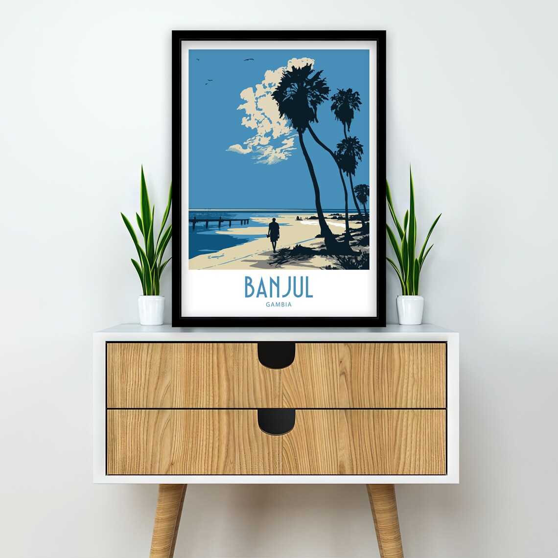 Banjul Gambia Travel Poster, Place Wall Art - Image 2