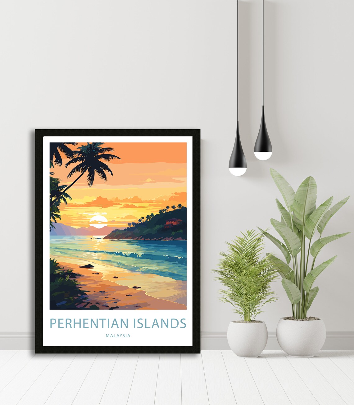 Perhentian Islands Travel Poster, Malaysia Art Print - Image 6