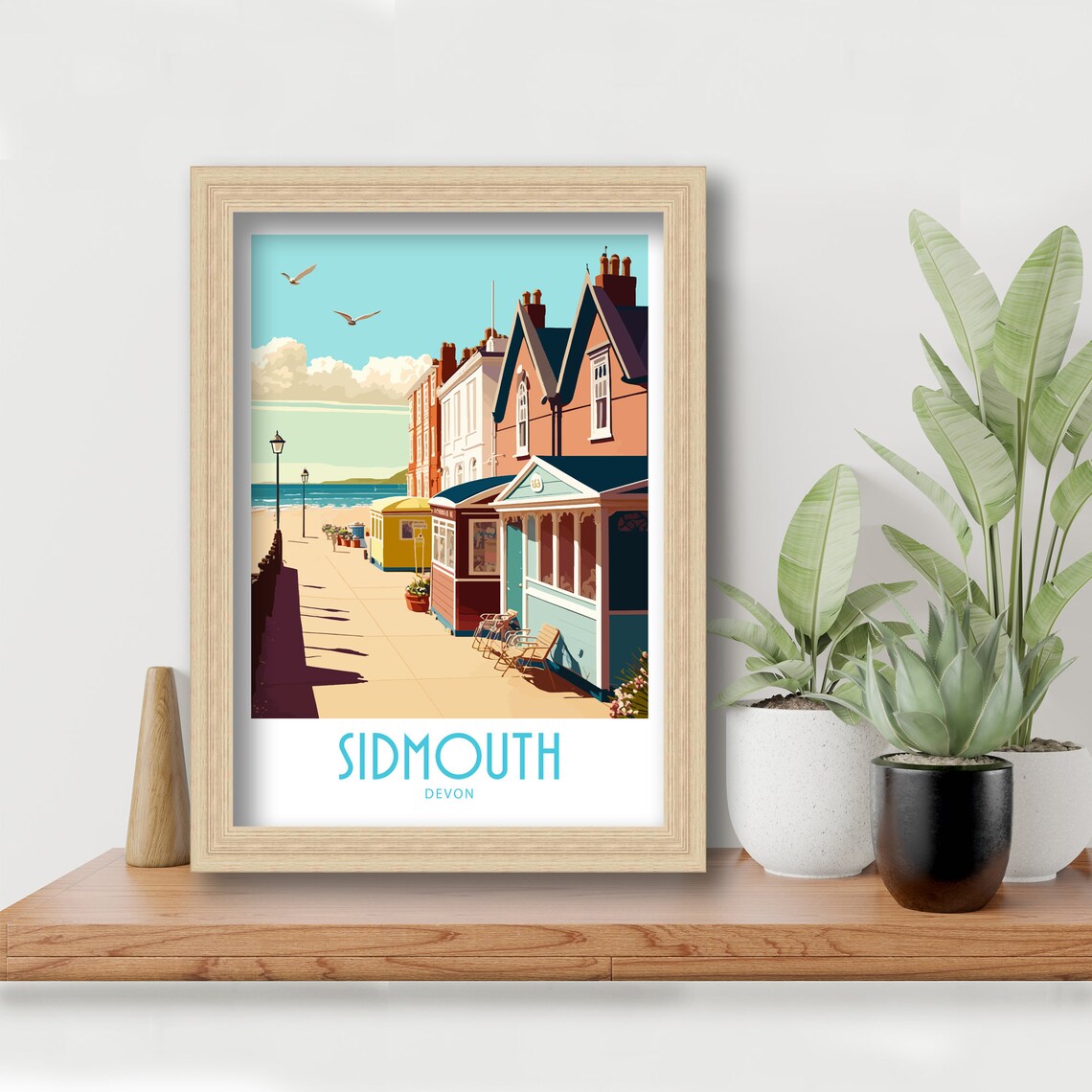 Sidmouth Devon Travel Poster, Place Name Print - Image 6
