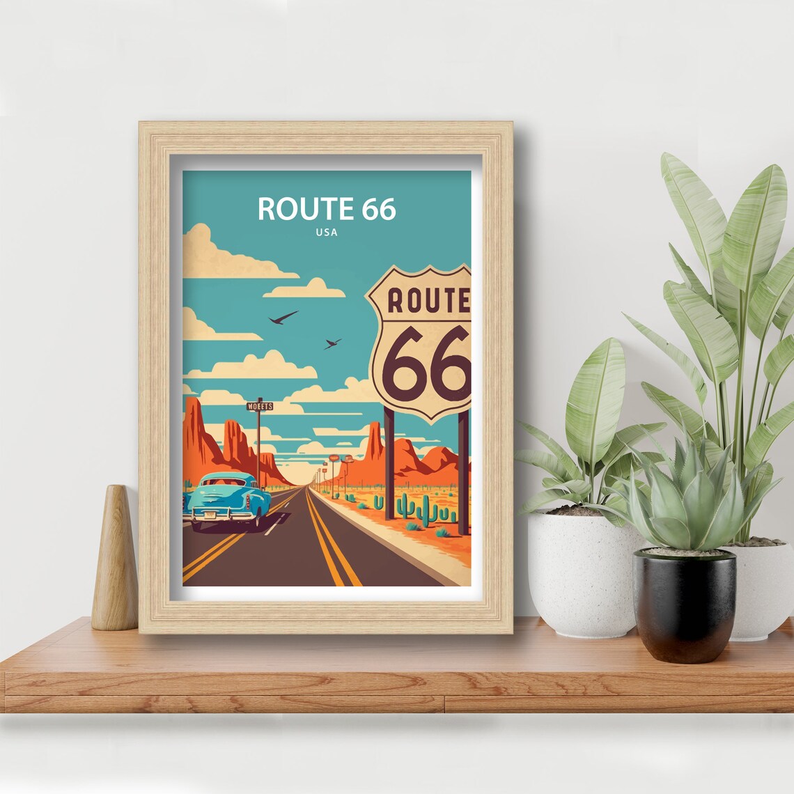 Route 66 Travel Poster, Classic Road Trip Route - Image 5