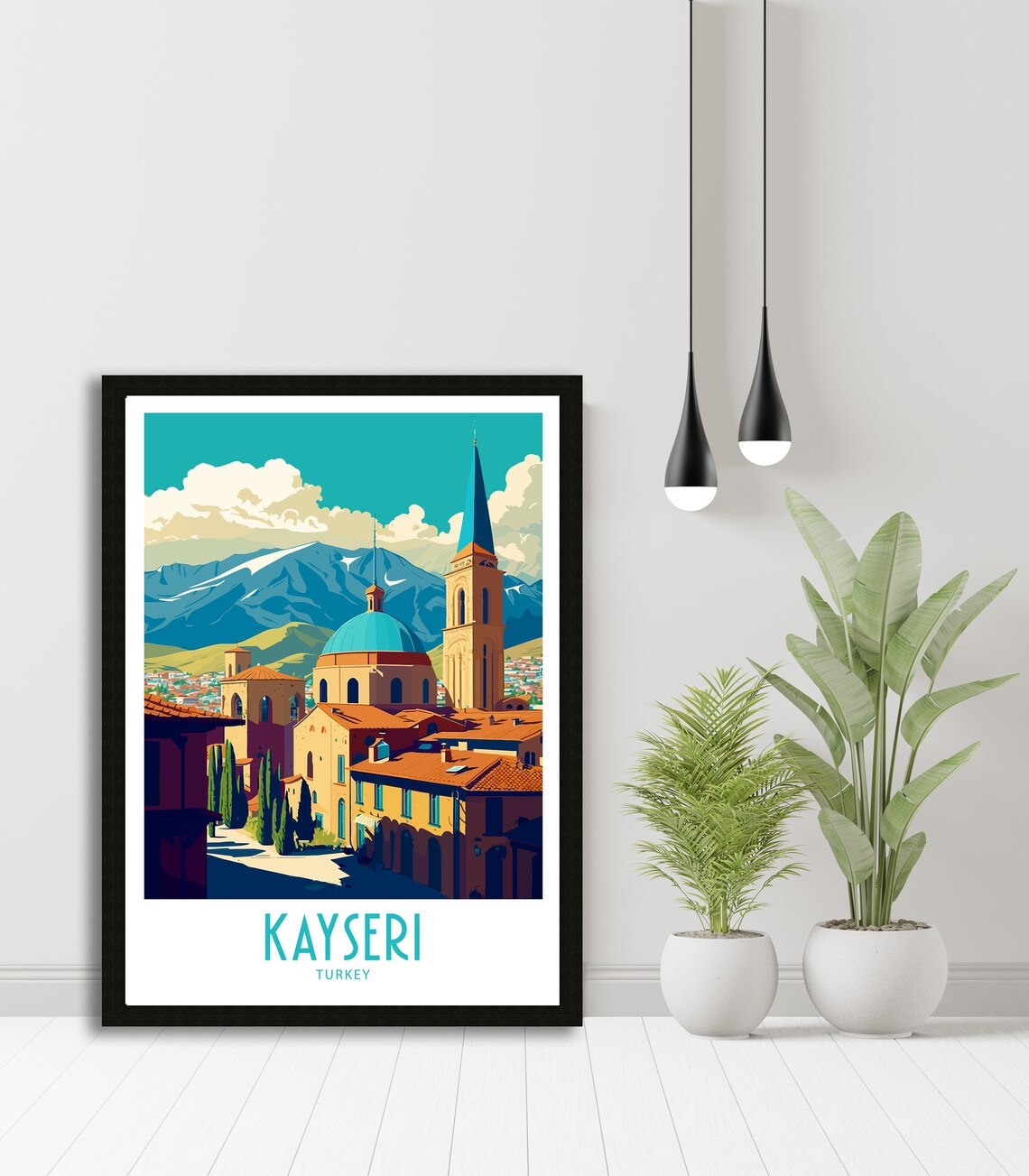 Kayseri Turkey Travel Poster, Scenic Art Print - Image 5