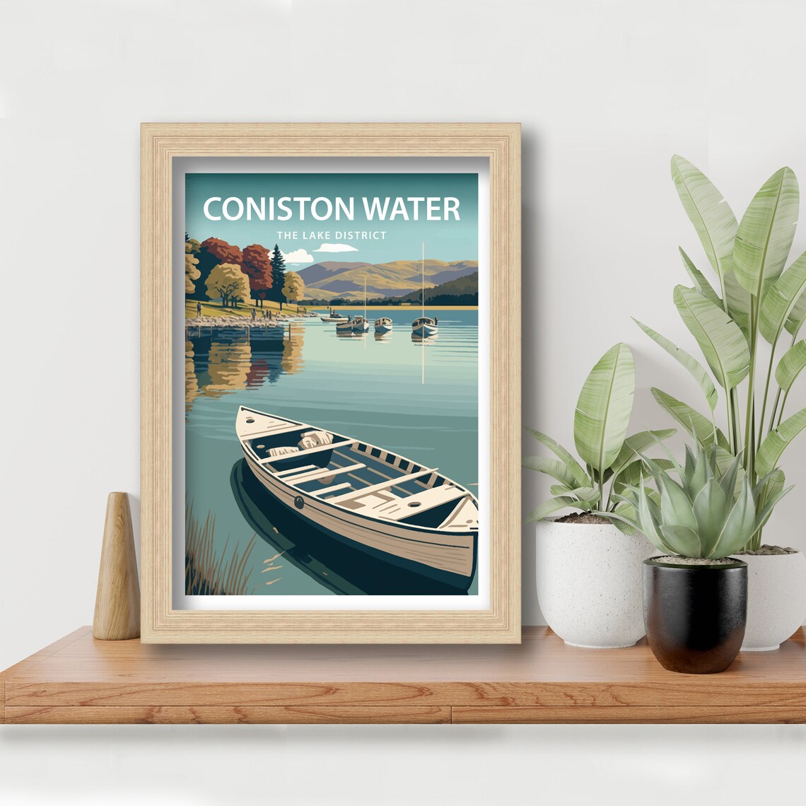 Coniston Water Travel Poster, Lake District - Image 5