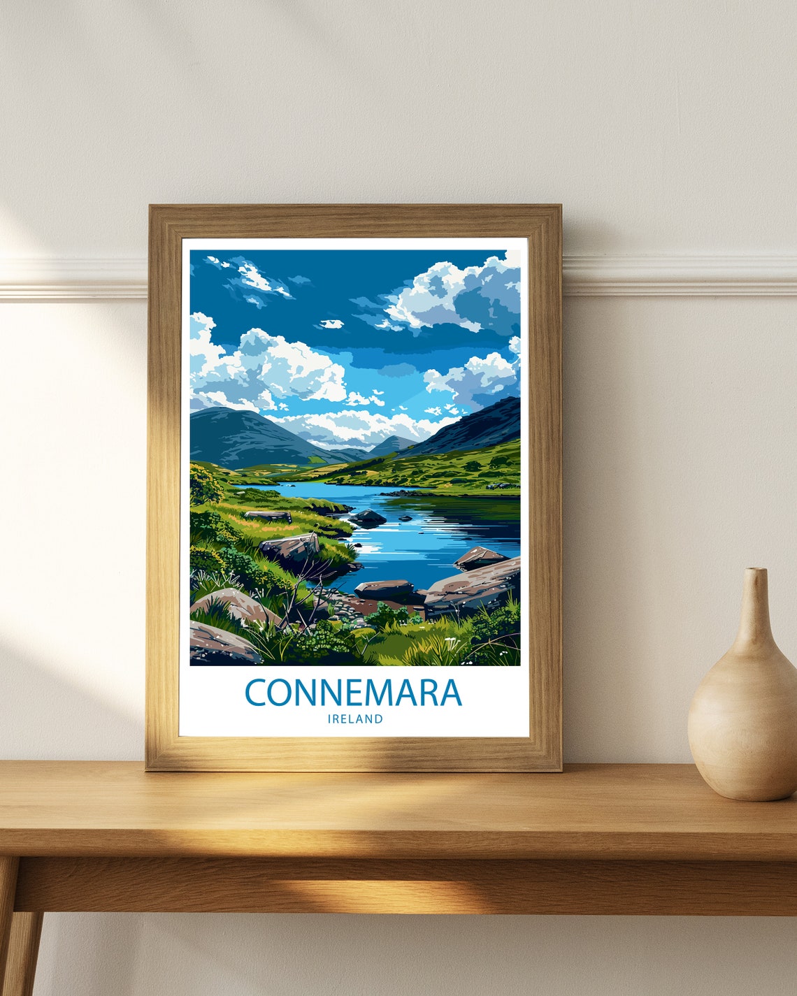 Connemara Ireland Lake and Mountains in the Irish Countryside Poster - Image 3