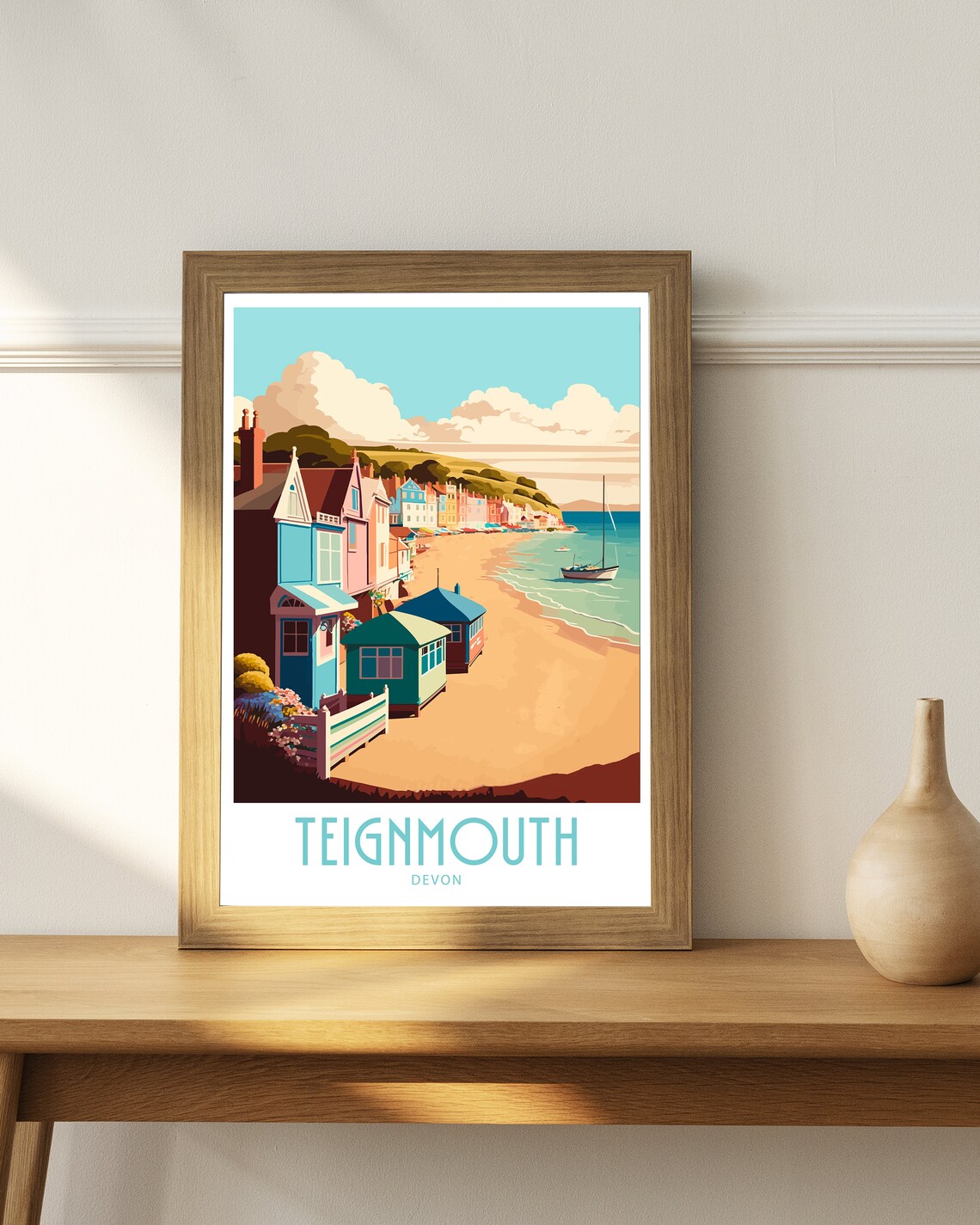 Teignmouth Devon Travel Poster, Place Print - Image 4