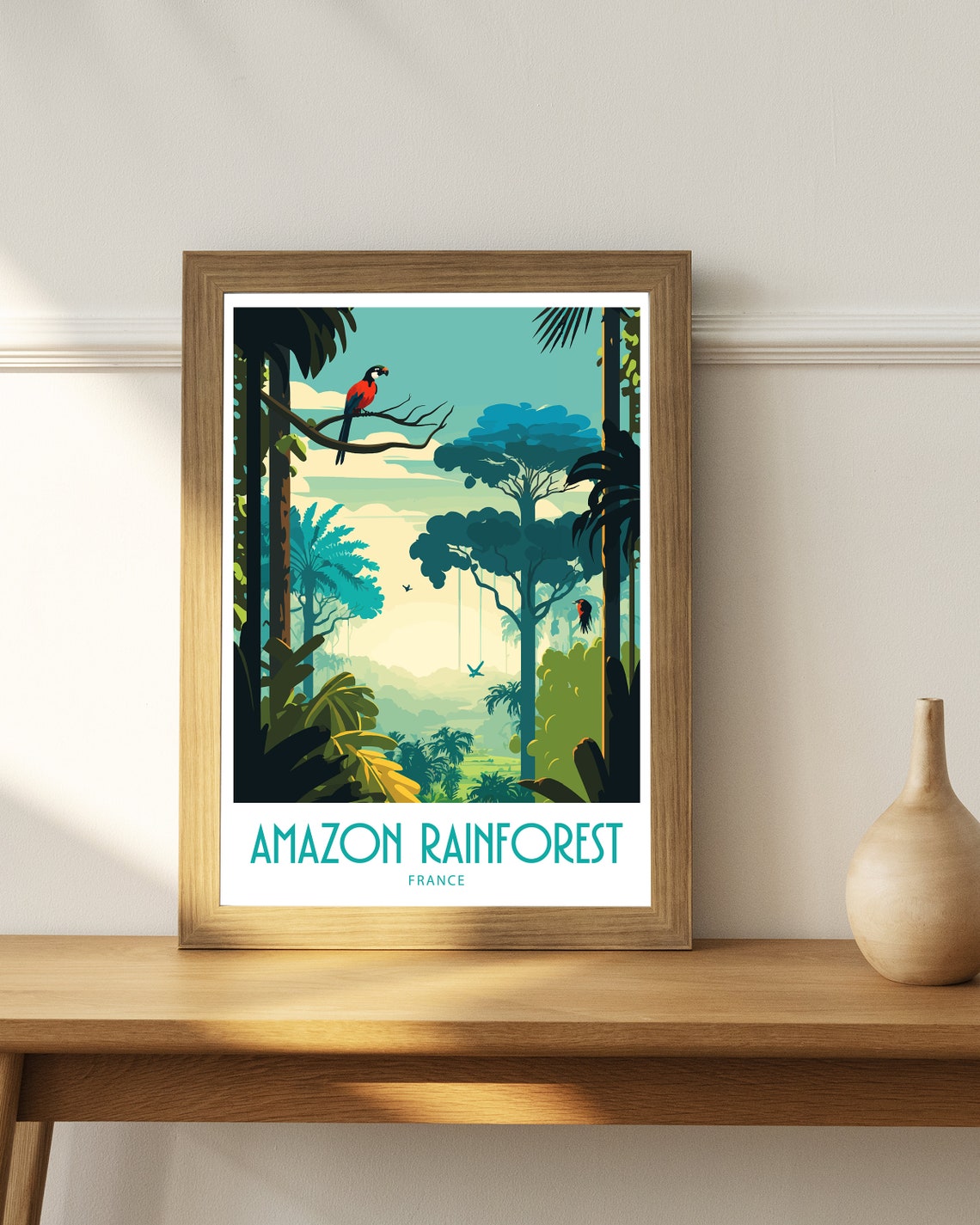 Amazon Rainforest Travel Print Rainforest Amazon Rainforest Poster Brazil Tropical Rainforest Rainforest Art Rainforest Print - Image 3