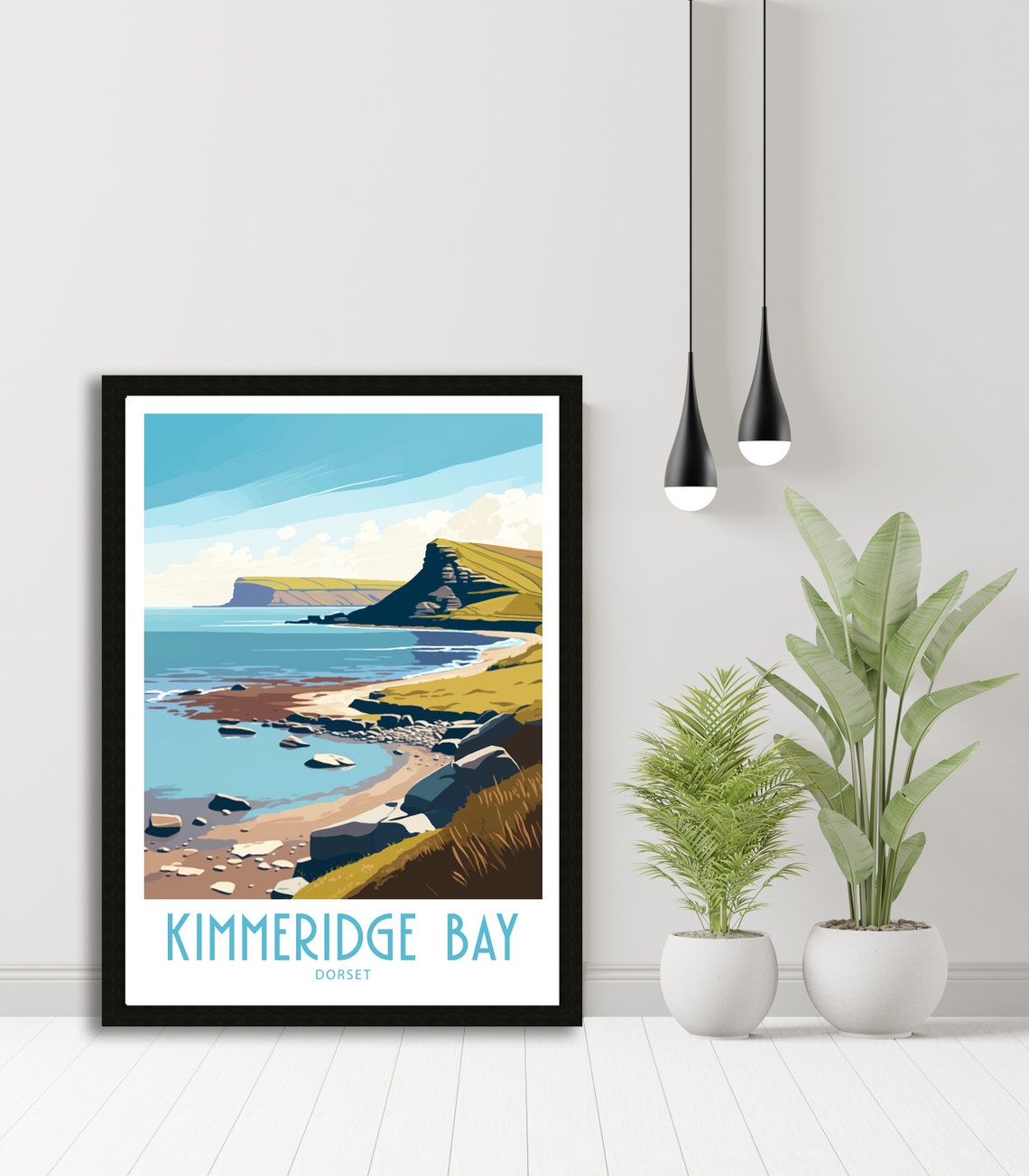 Kimmeridge Bay Dorset Rocky Shoreline Tide Vintage Travel Poster - Image 3