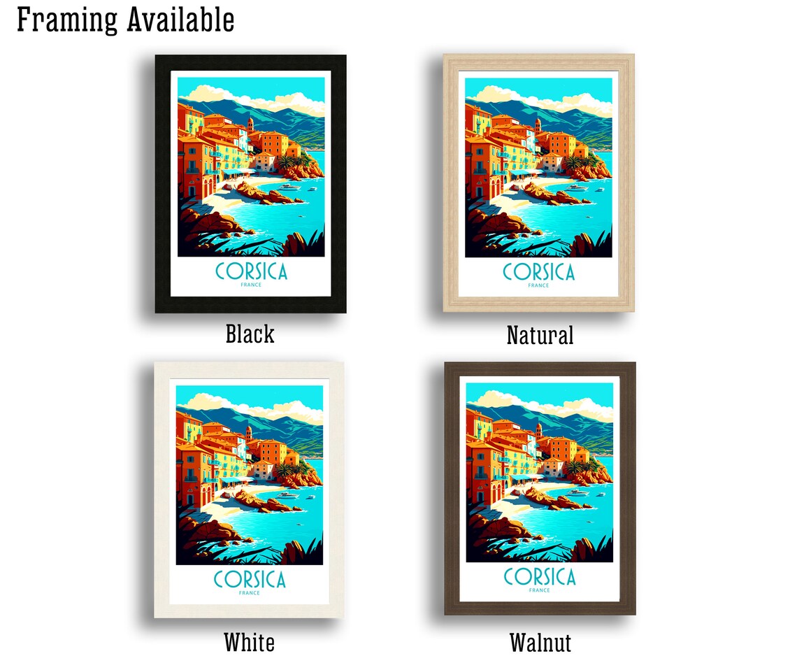 Corsica Travel Poster, France Wall Decor - Image 2