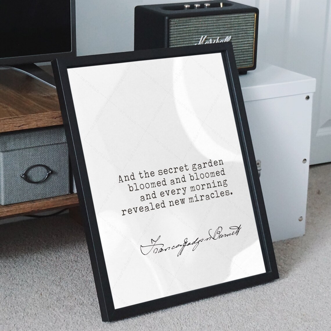 Frances Hodgson Burnett Secret Garden Bloomed Miracles Quote Print - Image 2