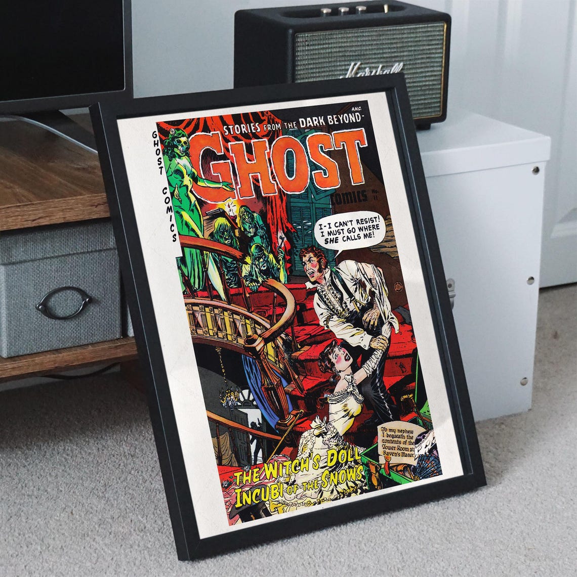 Ghost Comics No 11 Cover 1954 Witch's Doll Horror Comic Art Poster - Image 3