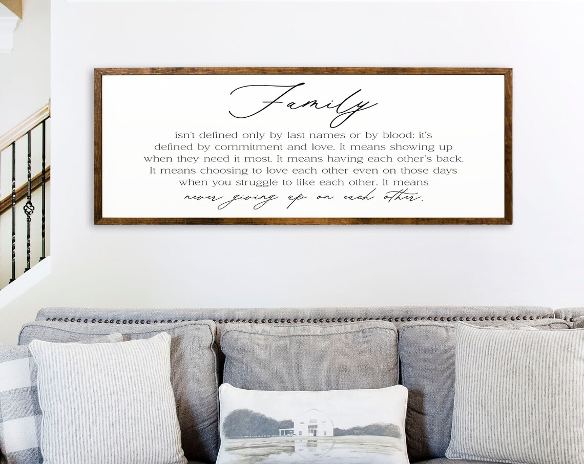 Family Isn't Defined By Last Names, Farmhouse Art Print