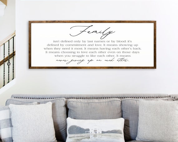 Family Isn't Defined By Last Names, Farmhouse Art Print